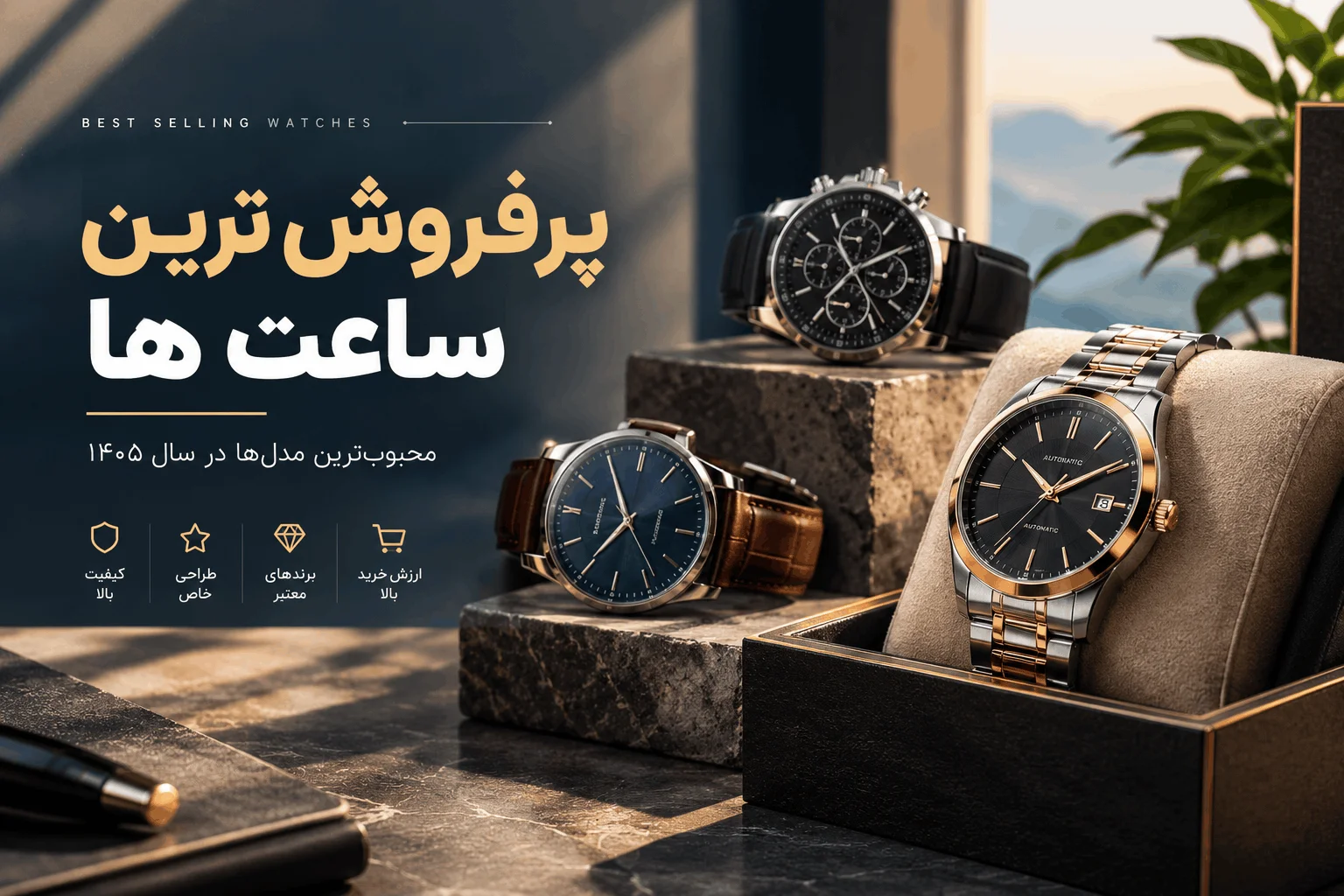 پرفروش ترین ساعت مچی در سال 1405 پرفروش ترین ساعت مچی در سال 1405